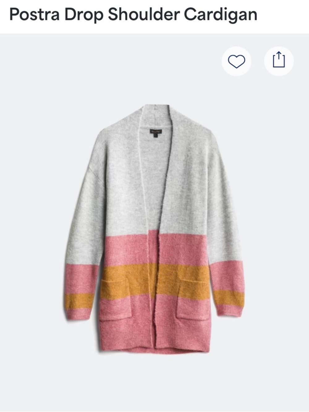 Colorblock Gray and Pink Sweater